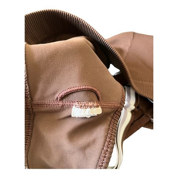 Lorna Jane Sports Bra Womens S Power Down Brown High Impact Adjustable Straps - Picture 5 of 5